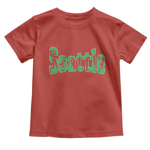 Seattle Sports Player Silhouette Toddler T Shirt Gift For Football Lovers