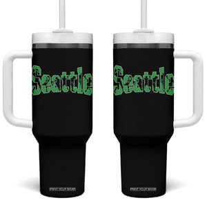 Seattle Sports Player Silhouette Tumbler With Handle Gift For Football Lovers