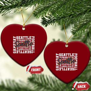Seattle Emerald City Pride Ceramic Ornament Football Fan Game Day Gift