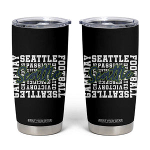 Seattle Emerald City Pride Tumbler Cup Football Fan Game Day Gift
