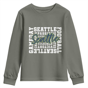 Seattle Emerald City Pride Youth Sweatshirt Football Fan Game Day Gift