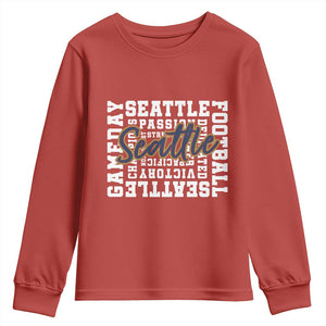 Seattle Emerald City Pride Youth Sweatshirt Football Fan Game Day Gift