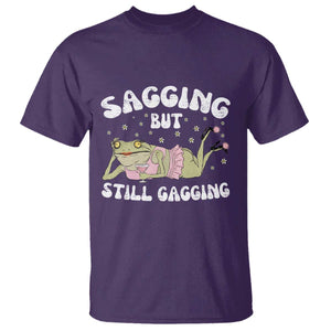 Funny Sagging But Still Gagging T Shirt Sarcastic Frog Humor TS12 Purple Print Your Wear