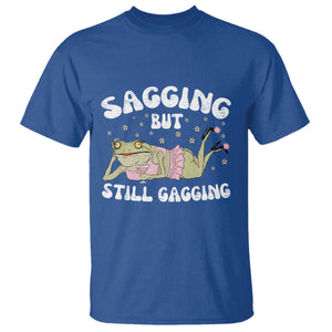 Funny Sagging But Still Gagging T Shirt Sarcastic Frog Humor TS12 Royal Blue Print Your Wear