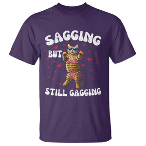 Funny Cat Sexy T Shirt Sagging But Still Gagging Gift TS12 Purple Print Your Wear