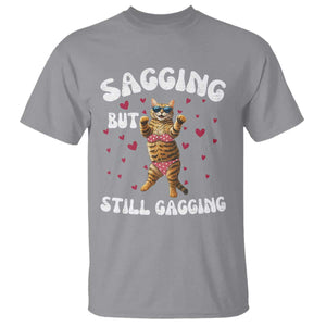 Funny Cat Sexy T Shirt Sagging But Still Gagging Gift TS12 Sport Gray Print Your Wear