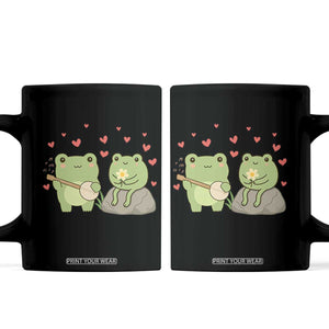 Cute Frog Lover Gift Coffee Mug Romantic Frog Music TS12 Black Print Your Wear