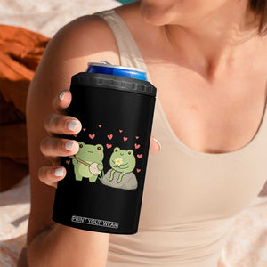 Cute Frog Lover Gift 4 in 1 Can Cooler Tumbler Romantic Frog Music TS12 Print Your Wear