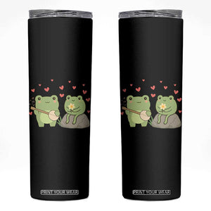 Cute Frog Lover Gift Skinny Tumbler Romantic Frog Music TS12 Black Print Your Wear