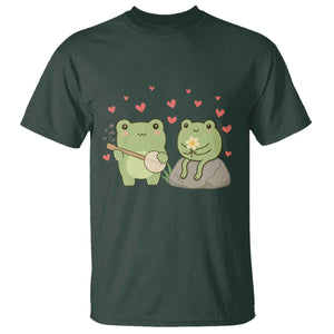 Cute Frog Lover Gift T Shirt Romantic Frog Music TS12 Dark Forest Green Print Your Wear