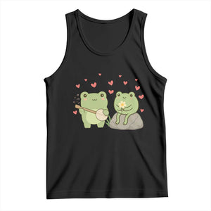 Cute Frog Lover Gift Tank Top Romantic Frog Music TS12 Black Print Your Wear