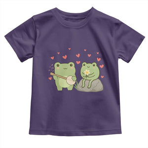 Cute Frog Lover Gift Toddler T Shirt Romantic Frog Music TS12 Purple Print Your Wear