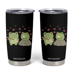 Cute Frog Lover Gift Tumbler Cup Romantic Frog Music TS12 Black Print Your Wear
