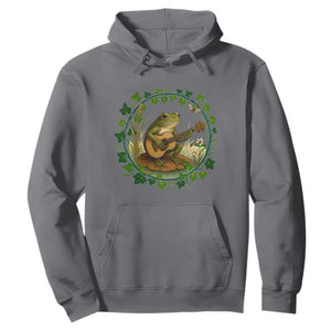 Funny Frog Playing Guitar Hoodie Music Lovers Gift TS12 Charcoal Print Your Wear