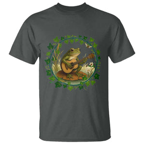 Funny Frog Playing Guitar T Shirt Music Lovers Gift TS12 Dark Heather Print Your Wear