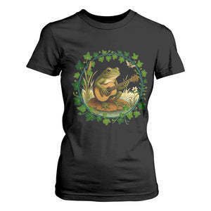 Funny Frog Playing Guitar T Shirt For Women Music Lovers Gift TS12 Black Print Your Wear