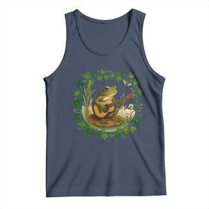 Funny Frog Playing Guitar Tank Top Music Lovers Gift TS12 Navy Print Your Wear