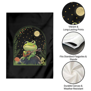Frog Playing Guitar Garden Flag Gift for Musicians TS12 Print Your Wear