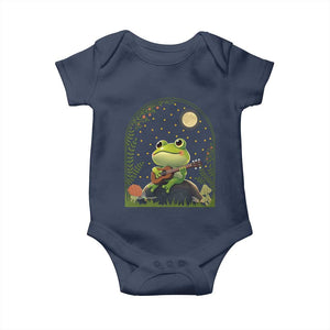 Frog Playing Guitar Baby Onesie Gift for Musicians TS12 Navy Print Your Wear