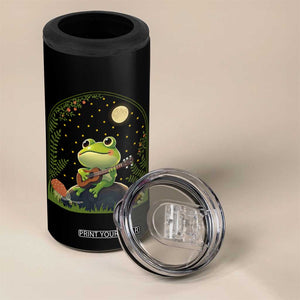 Frog Playing Guitar 4 in 1 Can Cooler Tumbler Gift for Musicians TS12 Print Your Wear