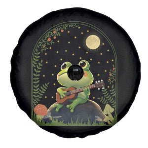 Frog Playing Guitar Spare Tire Cover Gift for Musicians TS12 Print Your Wear
