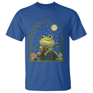 Frog Playing Guitar T Shirt Gift for Musicians TS12 Royal Blue Print Your Wear