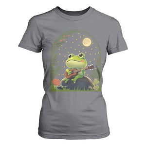 Frog Playing Guitar T Shirt For Women Gift for Musicians TS12 Charcoal Print Your Wear