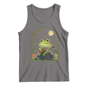 Frog Playing Guitar Tank Top Gift for Musicians TS12 Deep Heather Print Your Wear