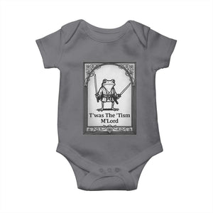 Twas The Tism MLord Baby Onesie Funny Medieval Knight Frog Gift TS12 Charcoal Print Your Wear