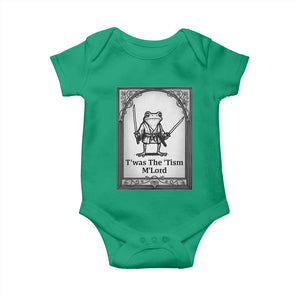 Twas The Tism MLord Baby Onesie Funny Medieval Knight Frog Gift TS12 Irish Green Print Your Wear
