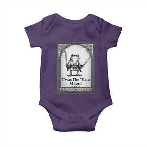 Twas The Tism MLord Baby Onesie Funny Medieval Knight Frog Gift TS12 Purple Print Your Wear