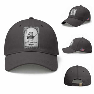 T’was The Tism M’Lord Baseball Cap Funny Medieval Knight Frog Gift TS12 Baseball Cap Universal Fit Dark Gray Print Your Wear