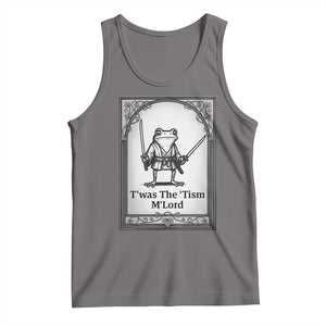 Twas The Tism MLord Tank Top Funny Medieval Knight Frog Gift TS12 Deep Heather Print Your Wear