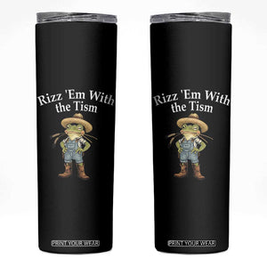 Autism Frog Skinny Tumbler Funny Rizz Em With The Tism TS12 Black Print Your Wear