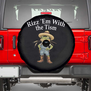 Autism Frog Spare Tire Cover Funny Rizz Em With The Tism TS12 Black Print Your Wear