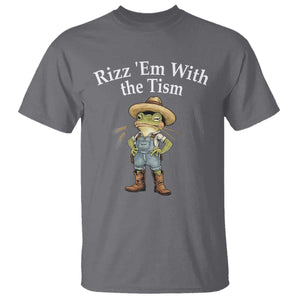 Autism Frog T Shirt Funny Rizz Em With The Tism TS12 Charcoal Print Your Wear