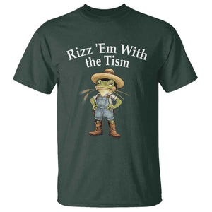 Autism Frog T Shirt Funny Rizz Em With The Tism TS12 Dark Forest Green Print Your Wear