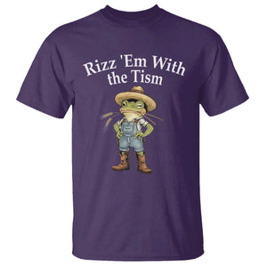 Autism Frog T Shirt Funny Rizz Em With The Tism TS12 Purple Print Your Wear