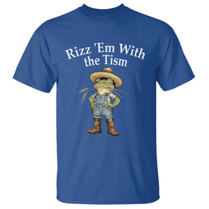 Autism Frog T Shirt Funny Rizz Em With The Tism TS12 Royal Blue Print Your Wear