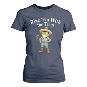 Autism Frog T Shirt For Women Funny Rizz Em With The Tism TS12 Navy Print Your Wear