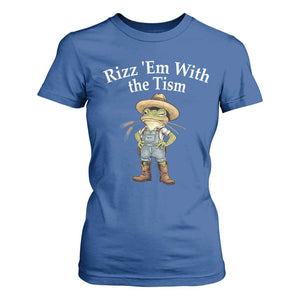 Autism Frog T Shirt For Women Funny Rizz Em With The Tism TS12 Royal Blue Print Your Wear