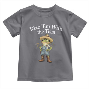 Autism Frog Toddler T Shirt Funny Rizz Em With The Tism TS12 Charcoal Print Your Wear