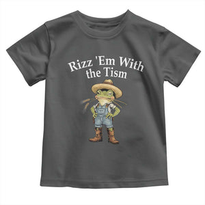 Autism Frog Toddler T Shirt Funny Rizz Em With The Tism TS12 Dark Heather Print Your Wear