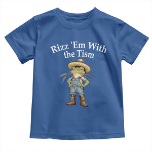 Autism Frog Toddler T Shirt Funny Rizz Em With The Tism TS12 Royal Blue Print Your Wear