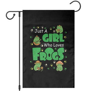 Just A Girl Who Loves Frogs Gift Garden Flag TS12 Black Print Your Wear