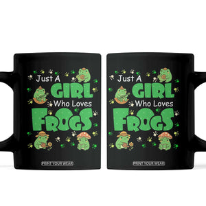 Just A Girl Who Loves Frogs Gift Coffee Mug TS12 Black Print Your Wear