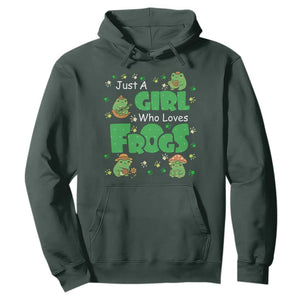 Just A Girl Who Loves Frogs Gift Hoodie TS12 Dark Forest Green Print Your Wear