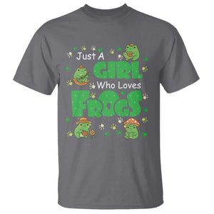 Just A Girl Who Loves Frogs Gift T Shirt TS12 Charcoal Print Your Wear