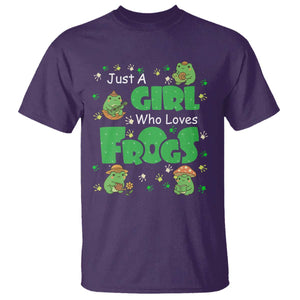 Just A Girl Who Loves Frogs Gift T Shirt TS12 Purple Print Your Wear