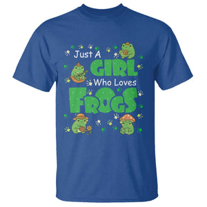 Just A Girl Who Loves Frogs Gift T Shirt TS12 Royal Blue Print Your Wear